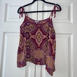 Tobi Paisley Tie Top